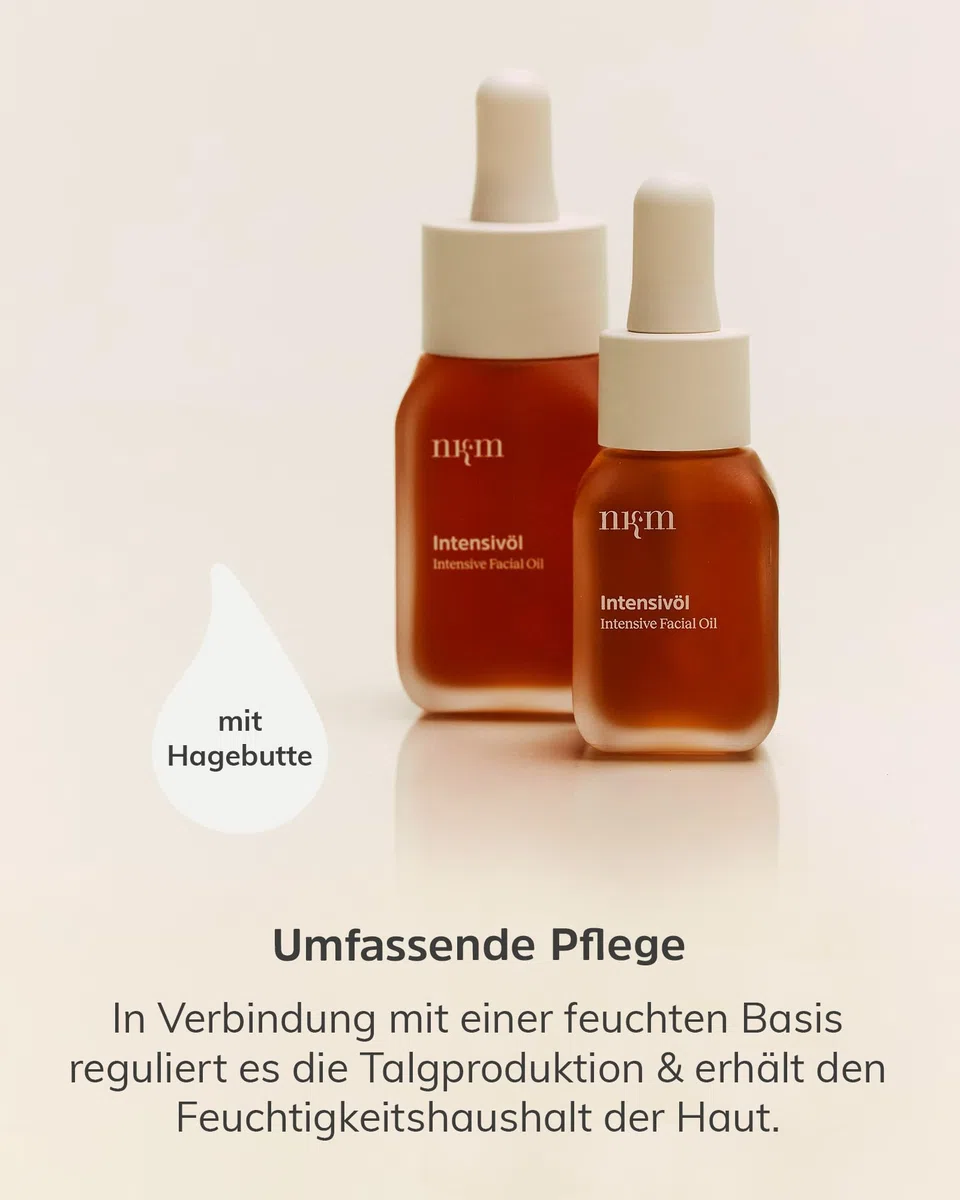 nkm Naturkosmetik München Intensivöl - 30 ml - Gesichtsöl mit Sanddorn - Umfassende Pflege - Vegan - Für alle Hauttypen - Dermatologisch Getestet