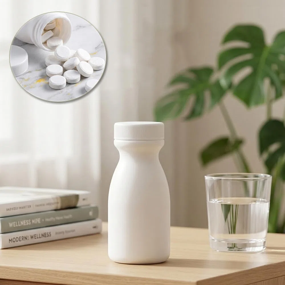 100 Stück 60-150ML Weiß Kunststoff Reagenz Medizin Kleine Plastikflaschen Pille Feste Pulver Fläschchen Leere Dichtung Container Flüssigkeits Behälter (100ML)