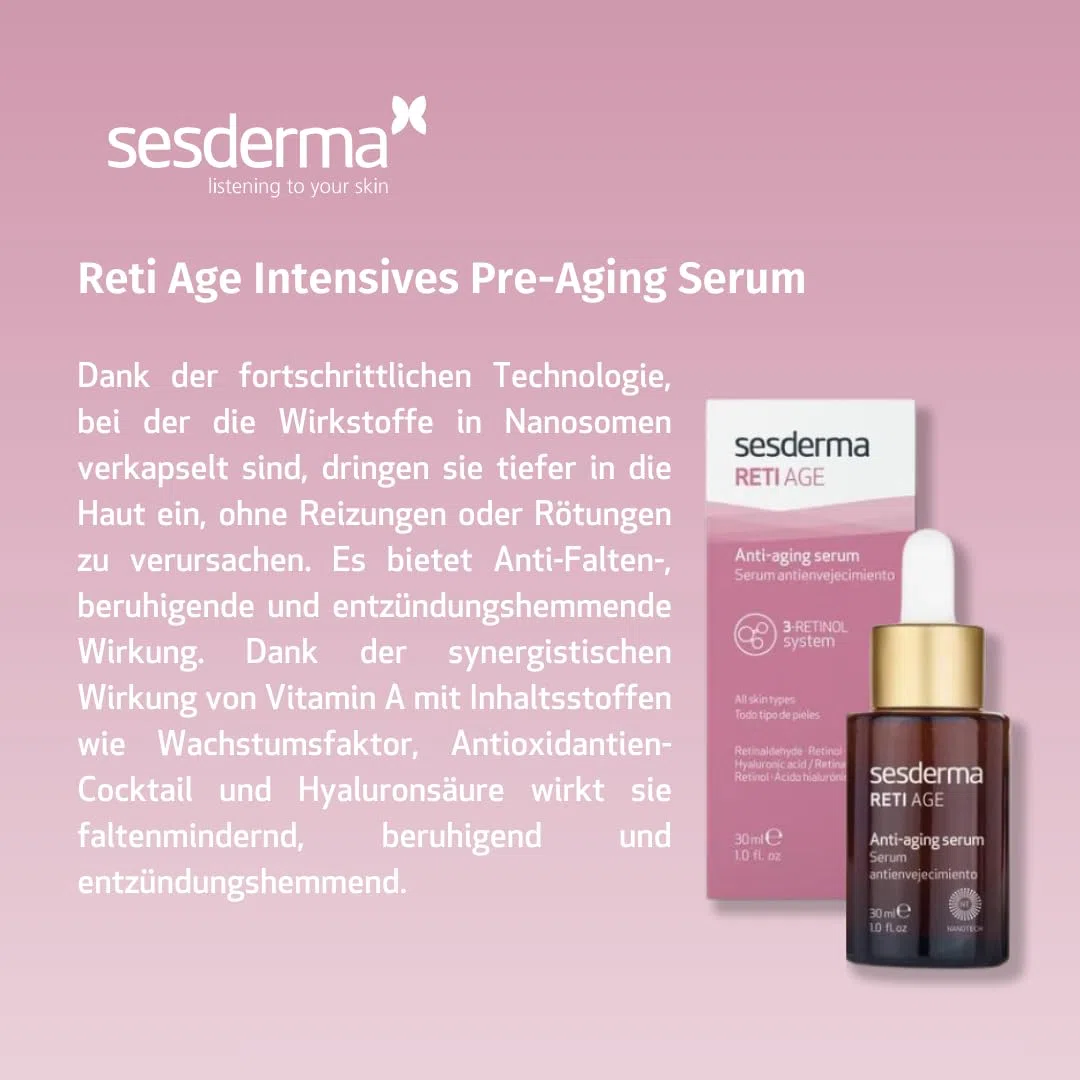 Sesderma Reti Age Creme + Serum Set - Anti-Aging Pflege für reife Haut | 50 ml Creme + 30 ml Serum