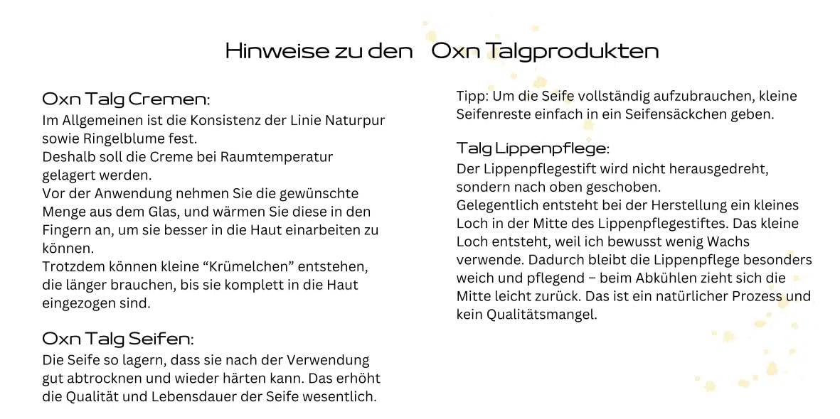 Handgemachte Bio Rindertalg Creme von grasgefütterten Bio Rindern aus Österreich (Region Mühlviertel), natürliche Hautpflege, hilft bei empfindlicher, trockener und rissiger Haut (120 ml), Ringelblume