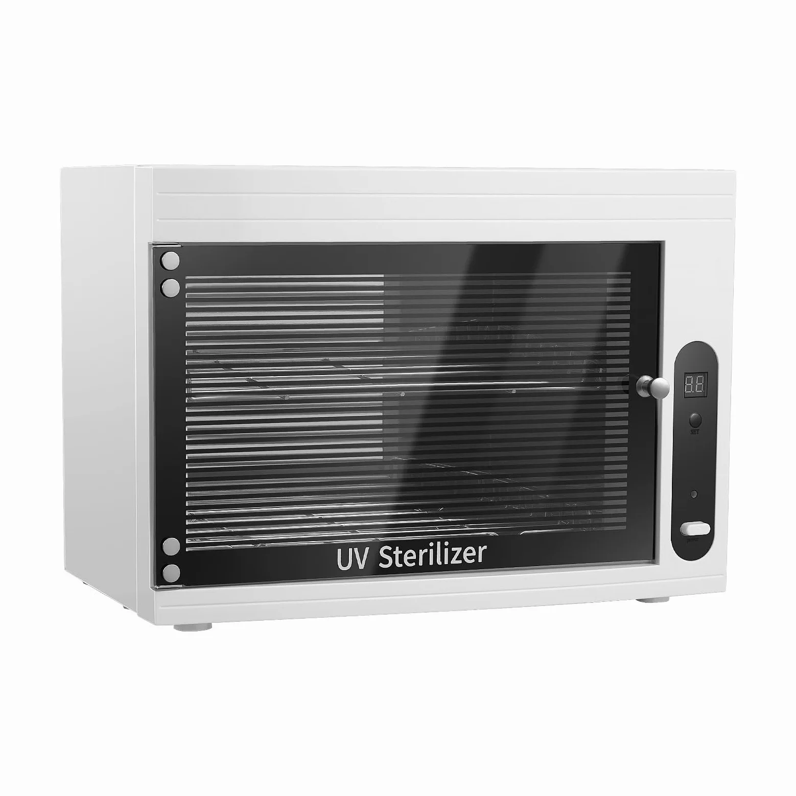 Uv Sterilisator, Multifunktionale EinzeltüR SchöNheit Nagel Werkzeuge Uv-Ozon-Sterilisator, Hotel Nach Hause Medizinische Sterilisator, 360 ° Lichtquelle Abdeckung, Edelstahl-Tablett