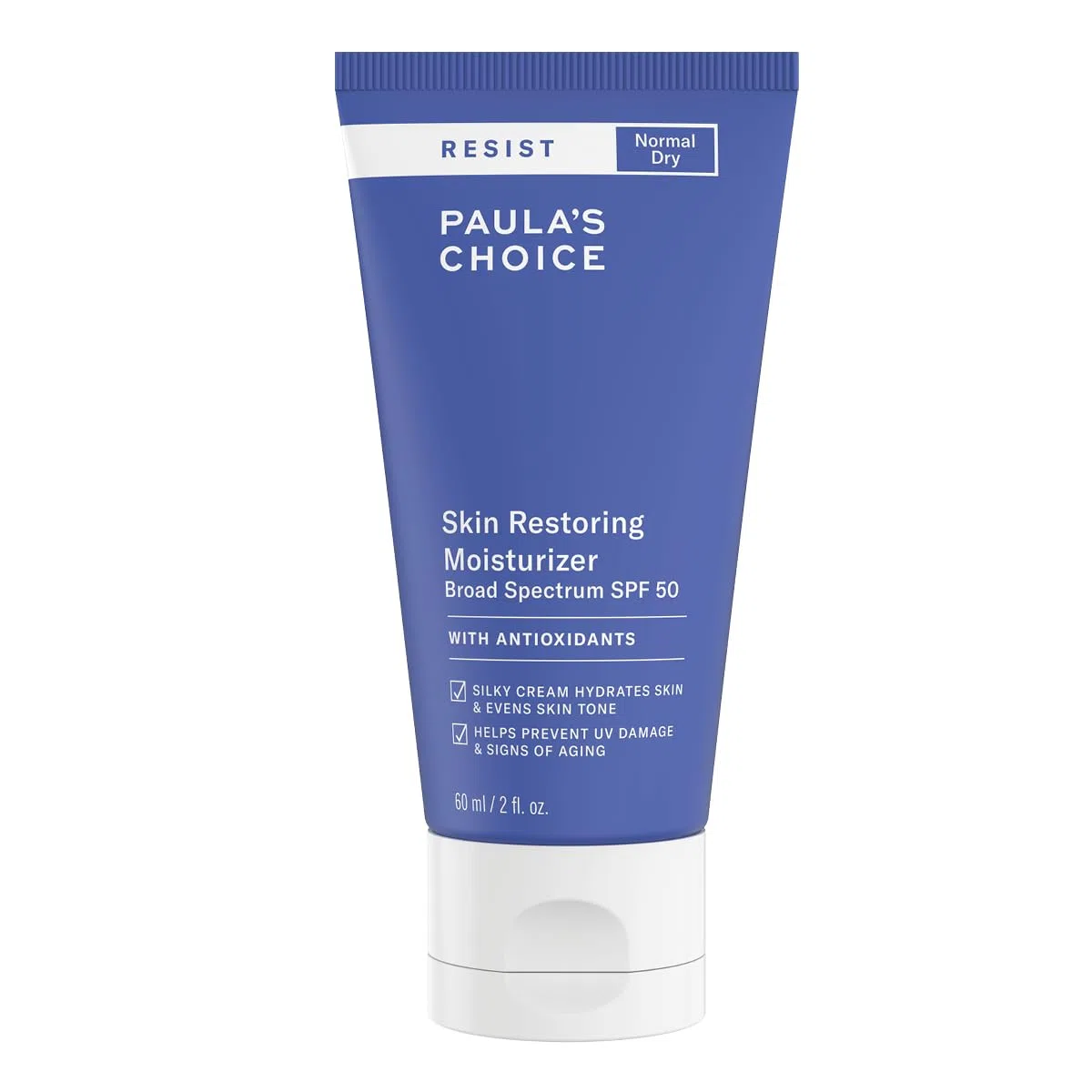 Paula's Choice Anti-Aging Restoring Tagescreme LSF 50, Trockene Haut, 60 ml | Seidige Creme Spendet Feuchtigkeit - Schützt vor Sonnenschäden - Gesichtscreme mit Niacinamid & Shea Butter - für einen Glow