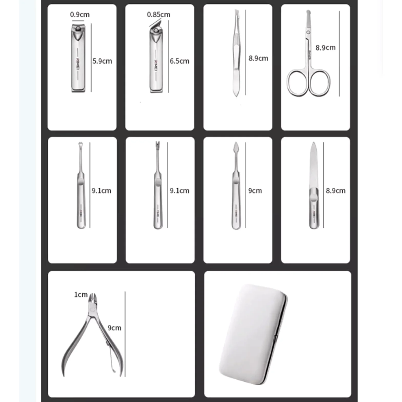 Nagelknipser-Set, 9-teiliges Haushalts-Set mit Nagelknipsern für Pediküre, Maniküre und Pediküre für Damen und Herren
