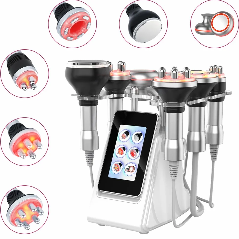 Elitzia 6-in-1 Körperformende Kavitation 80k Maschine Fettverbrennung Vakuum RF EMS Hautstraffung Radiofrequenz Ultraschall Salon Spa Heimgebrauch ETD148