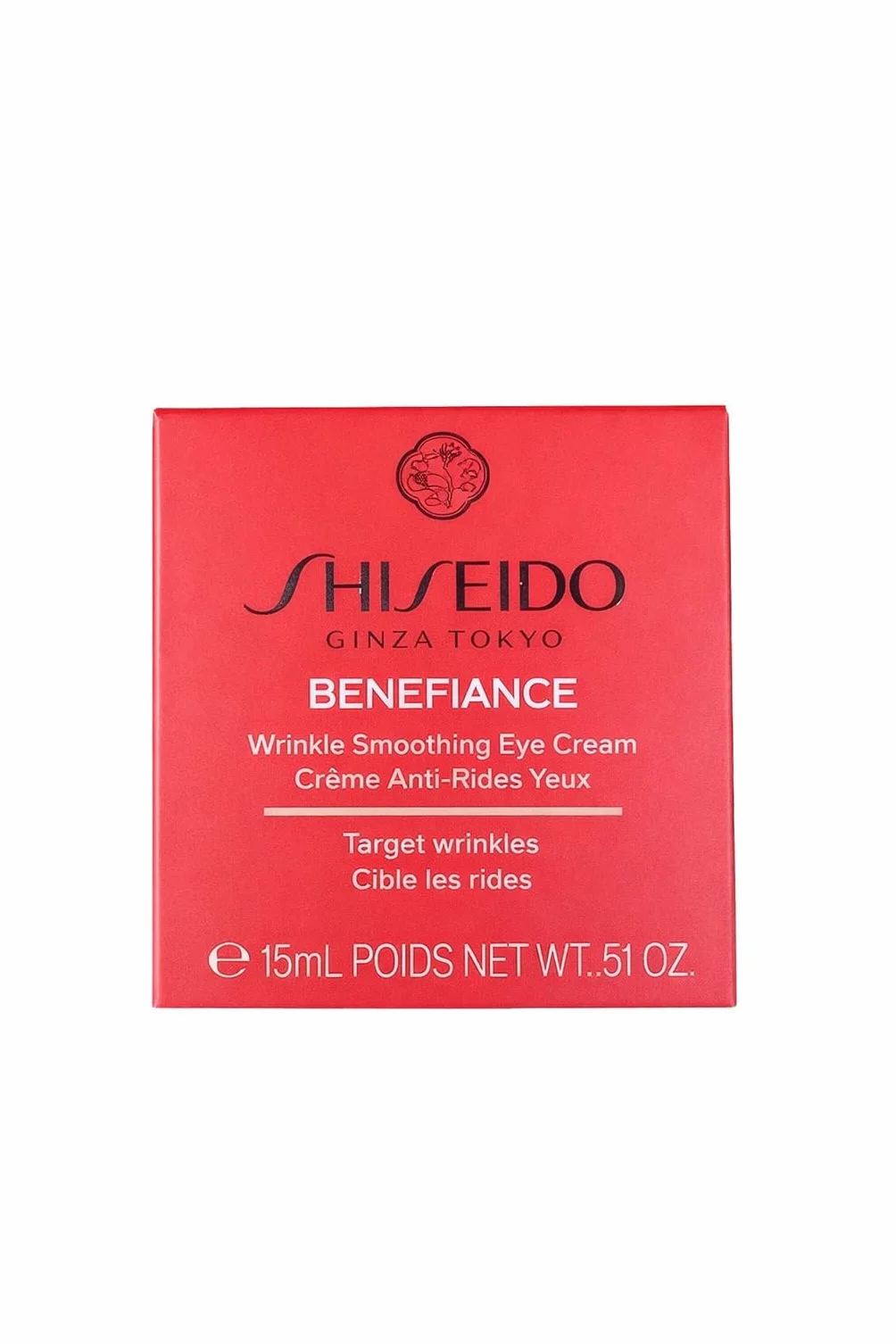 Shiseido Benefiance Wrinkle Smoothing Eye Cream – Augencreme gegen Falten, intensive Feuchtigkeitspflege, 15 ml