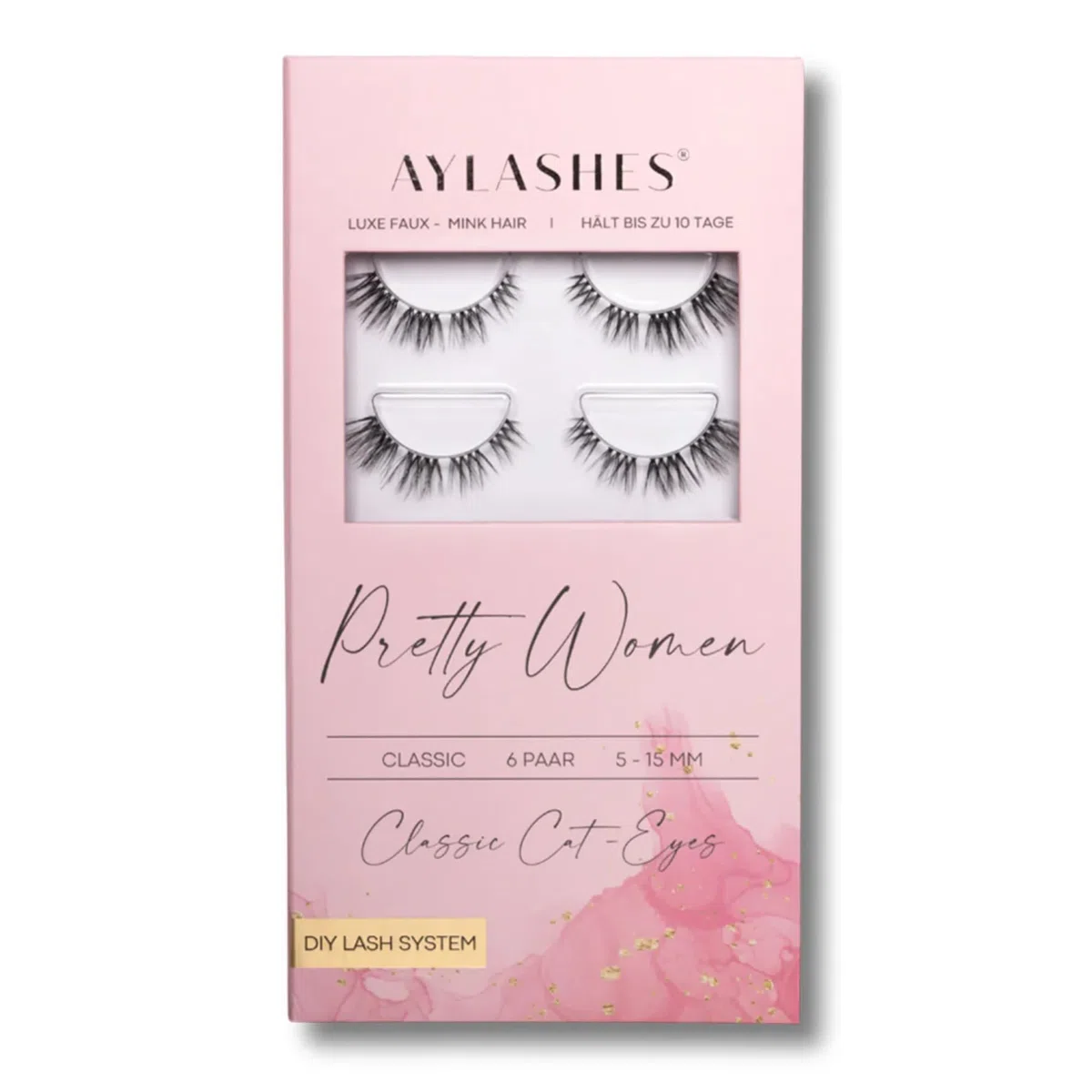 AYLASHES DIY Wimpernextensions Maxi Box 6 Paar künstliche Wimpern Cat Eye Lashes Set