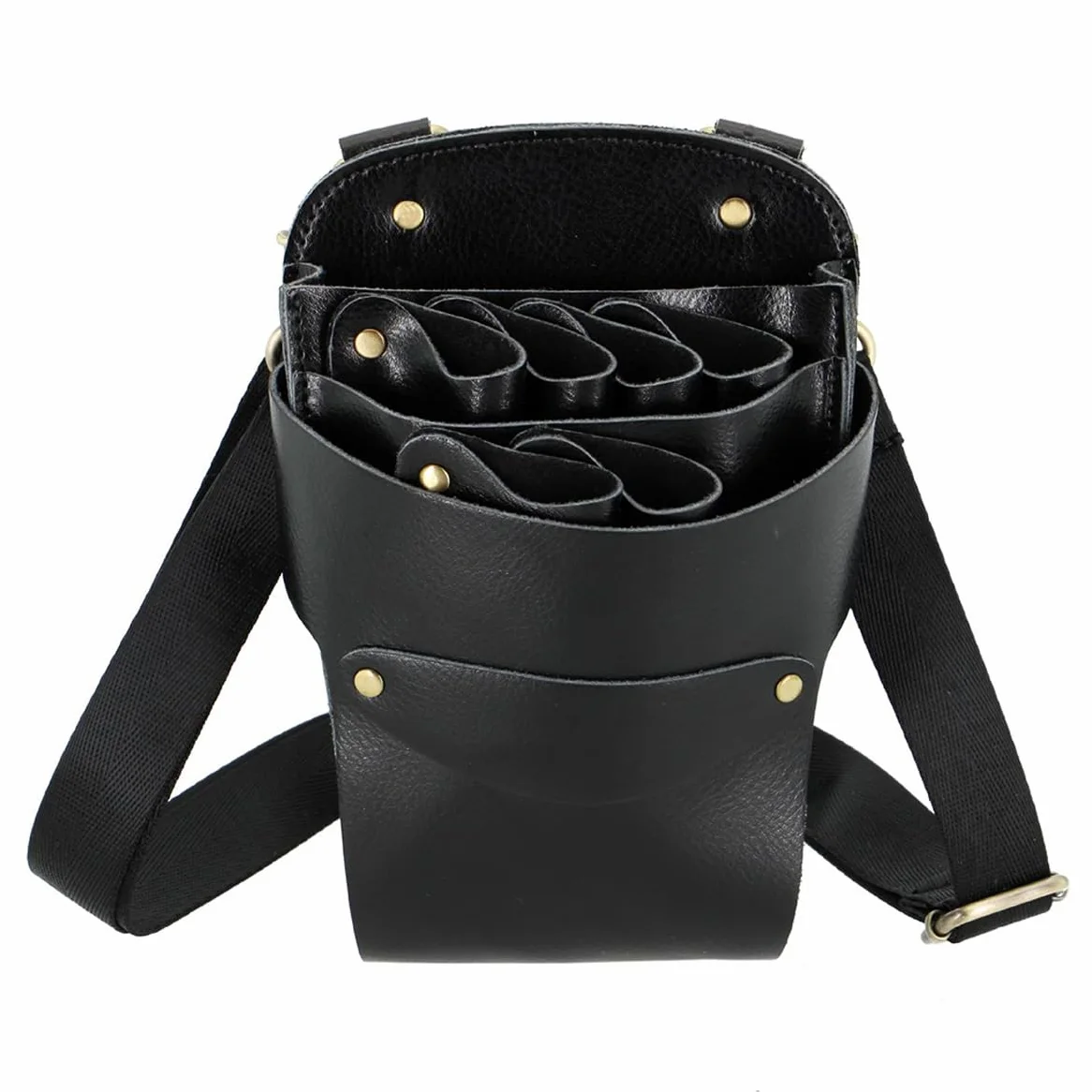 Friseur scherentasche Leder, friseur Werkzeugtasche Professionelle Schwarz | Salon Barber Friseur Gürteltasche, Friseurschere Holster Friseurwerkzeug Tragetasche mit verstellbarem Schultergurt