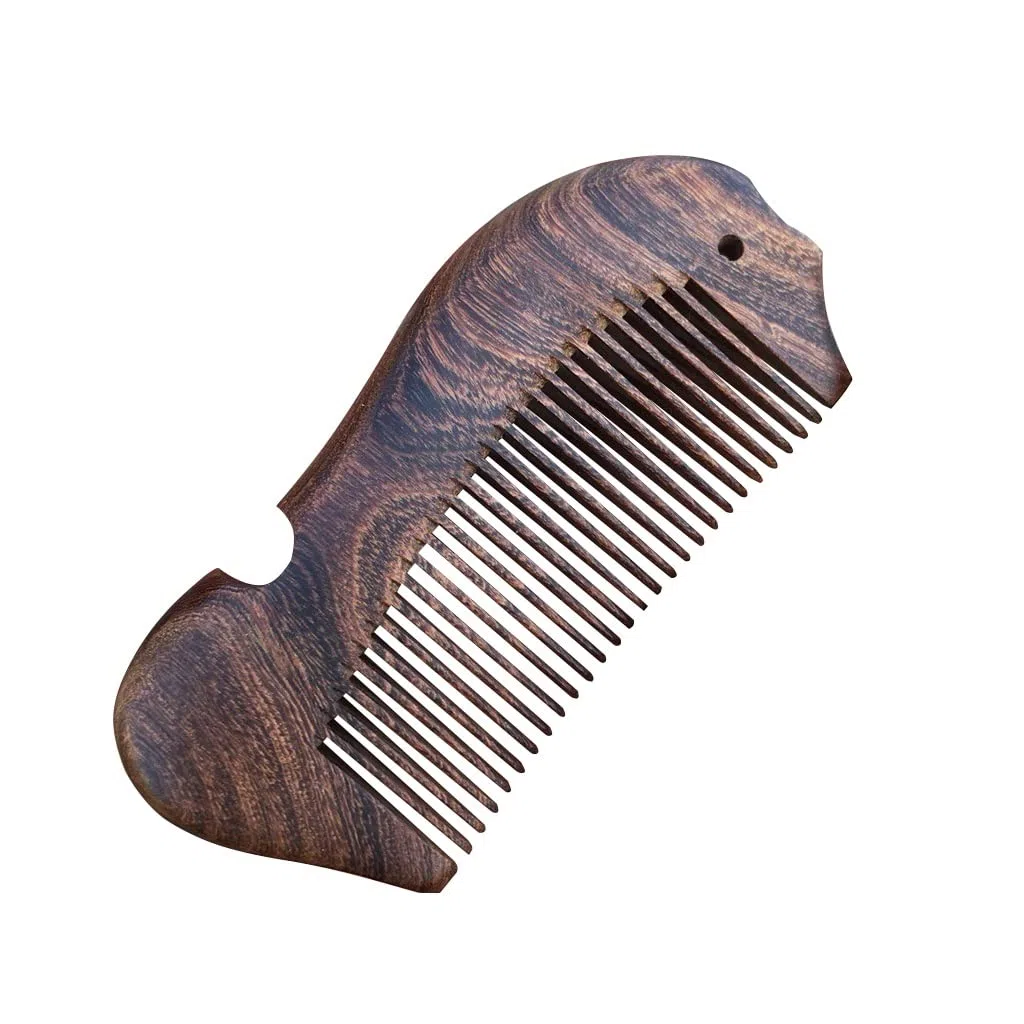 MRKU Haarkämme Holzkamm Kreatives Fisch-Styling Kann Die Kopfhaut Massieren Familie Männer Und Frauen Sind Geeignet Für Haarstyling-Geschenke Haarbürste