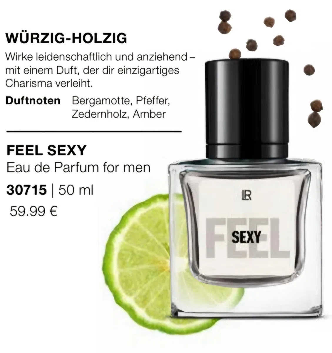 FEEL SEXY EDP for Men | Eau de Parfum Orientalisch-Würzig | Verführerischer Duft für Dating & Abend | Mit Tonkabohne & Vanille