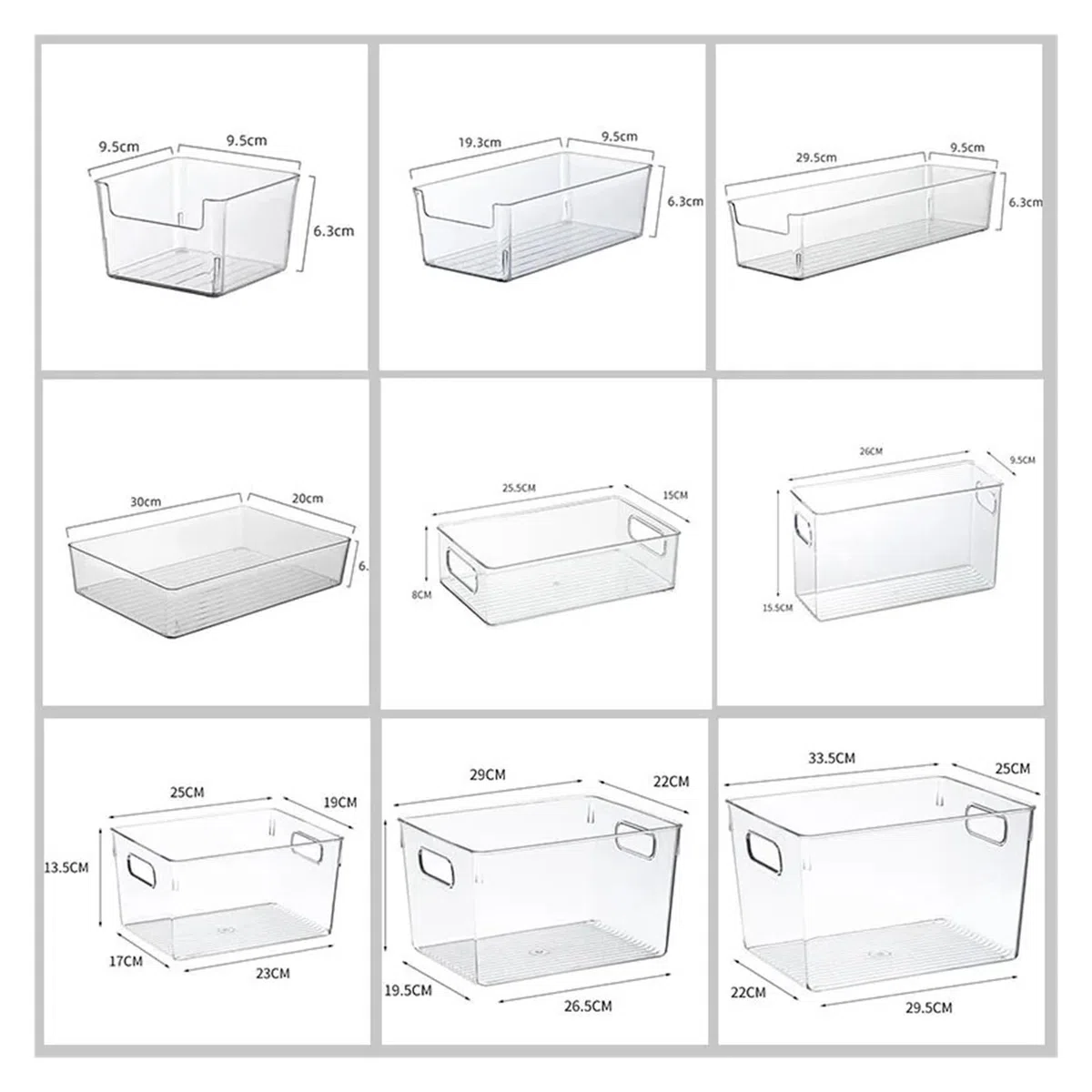 Transparente schmale lange Desktop-Aufbewahrungsbox for Schreibwaren, Organizer, moderner minimalistischer Stil for Stifte, Bleistifte, Notizblöcke und...(K)