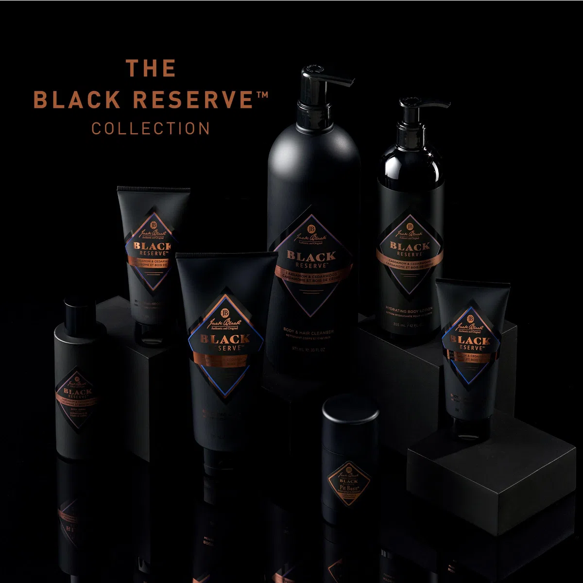 Jack Black Pit Boss Black Reserve Antitranspirant und Deodorant für Herren, 75 ml, Kardamom und Zedernholz, Deodorant für empfindliche Haut
