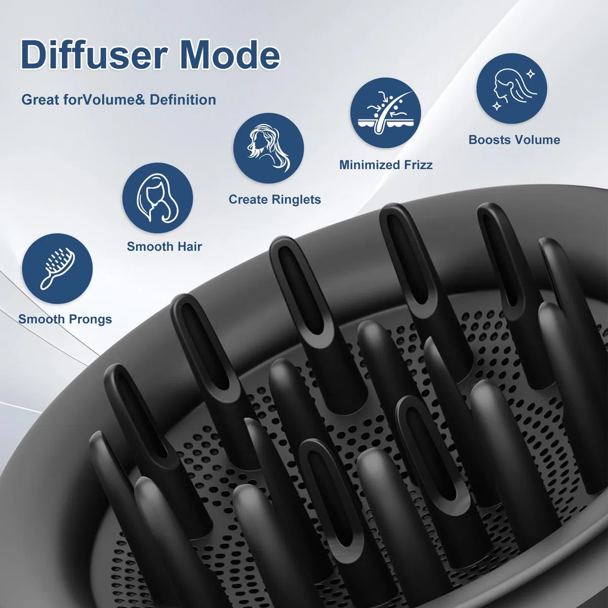 Diffusor Aufsätze für Dyson Airwrap HS05 HS01 HS08, Wave Curl Diffuser-Aufsatz mit Dome- und Diffuse-Modi Haardiffusor-Aufsatz für Dyson Airwrap Styler in Haartrockner