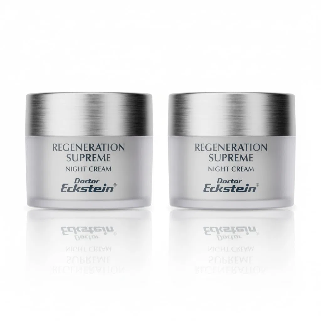 Doctor Eckstein Regeneration Supreme Night Cream – Reichhaltige Nachtcreme mit Vitamin E, Panthenol & Weizenkeimextrakt – Pflegende Formel für reife, trockene und anspruchsvolle Haut (2 x 50 ml)