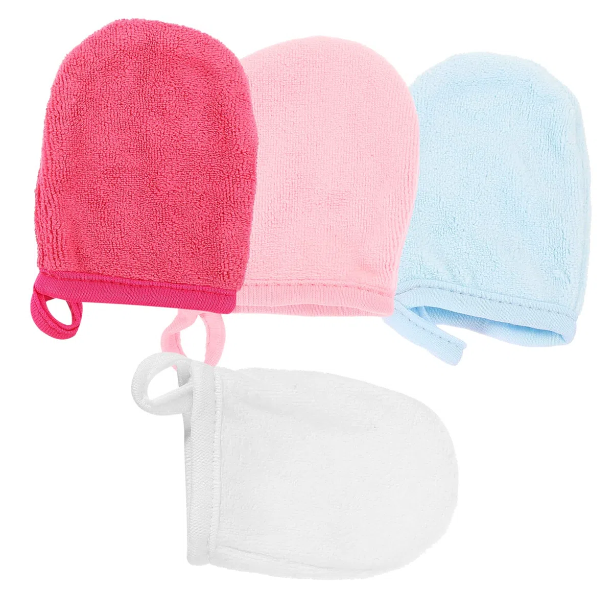 14 Sätze Reinigung Der Fingerspitzen Peelinghandschuhe Abschminkhandschuhe Abschminken Makeup Remover Handtücher Make-up-waschlappen Abschminktücher Superfeine Faser 4 Stück * 14 Healeved