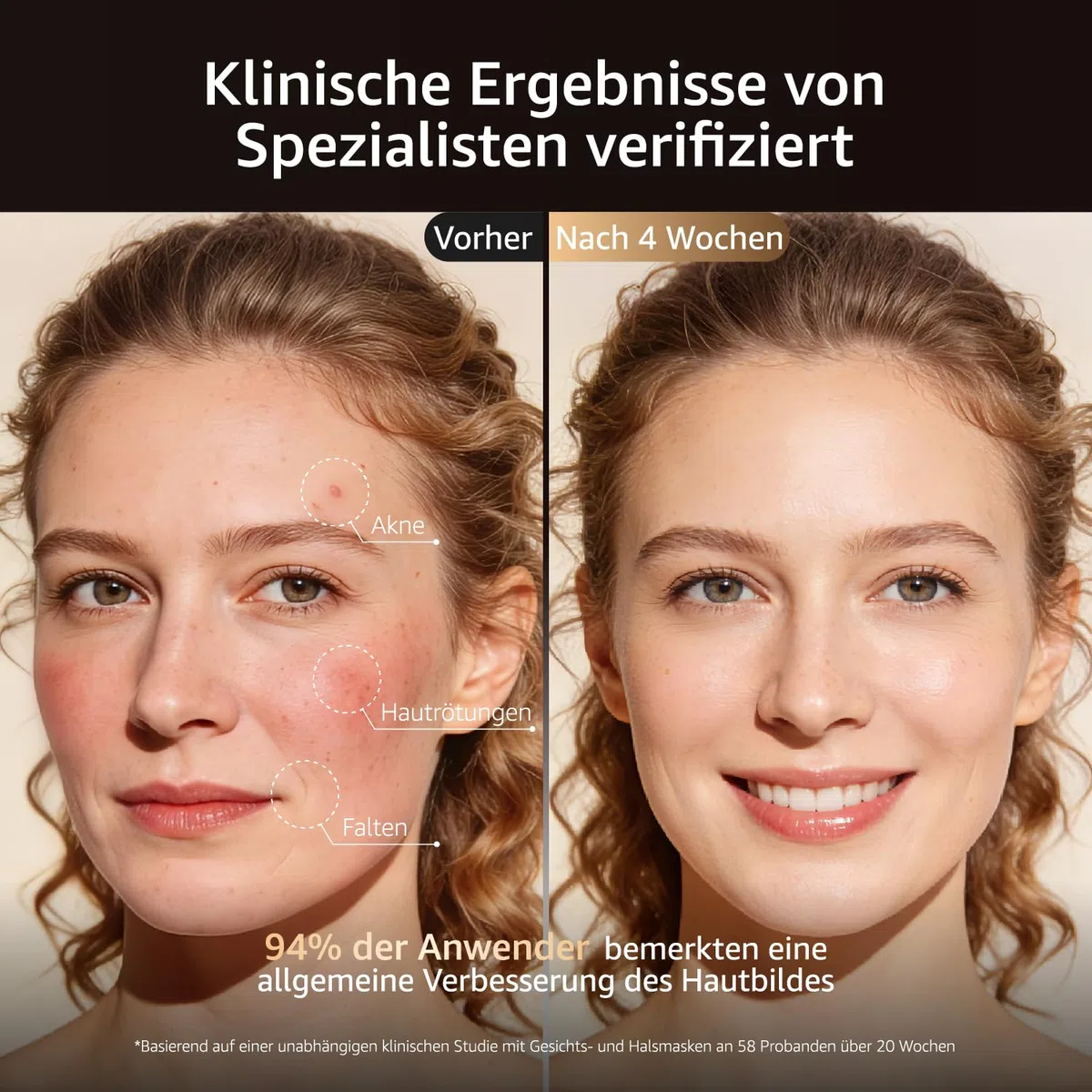 IFAE LED Maske Gesicht, mit Lichtmodi, 7 Farben, kabellos & wiederaufladbar, mit Timer 10, Schönheitsgeschenke für alle Hauttypen（Weiß）