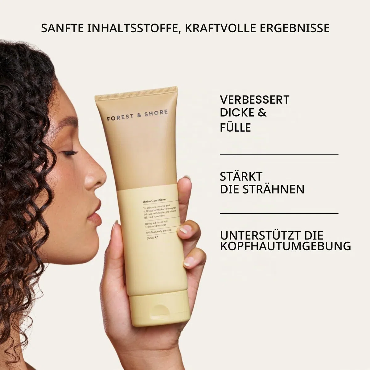 Forest & Shore Shampoo und Conditioner Set für Haarwachstum – Rosmarin Shampoo gegen Haarausfall mit Biotin, Koffein & Baicapil – 98% Natürlich, Sulfatfrei & ohne Silikone – Für Damen & Herren – 500ml