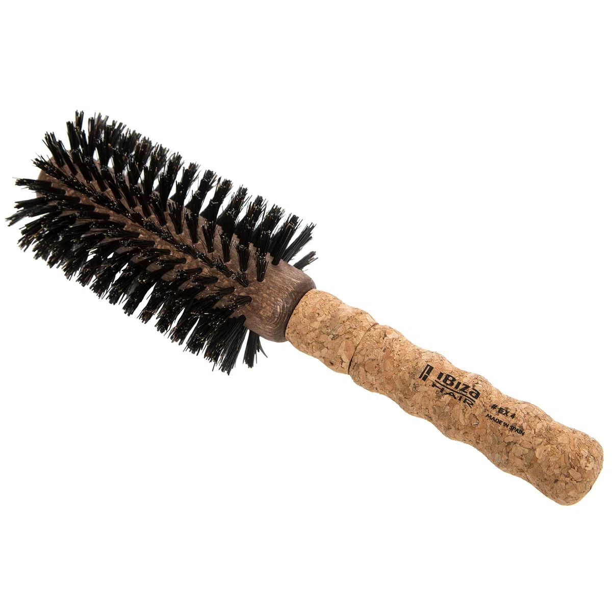 Ibiza Hair - Rundbürste - Holz Kork Eco - EX4 Natürlich - Professionell - Handgefertigt - Xlarge
