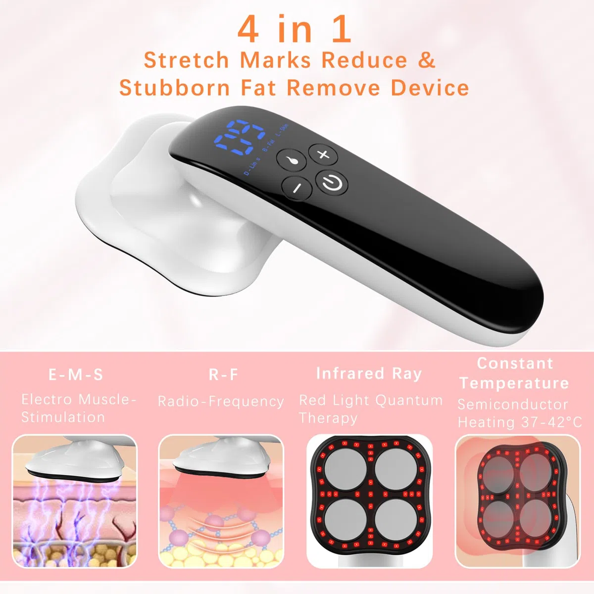 Cellulite Massagegerät, Ultraschall-Kavitationsmaschine, Fettentfernung für Bauch, Taille, Arme, Beine, Gesäß