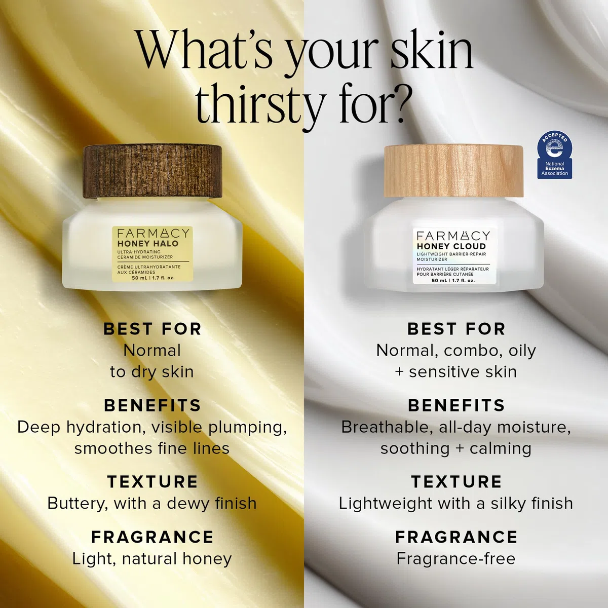 Farmacy Honey Cloud leichte Gesichtscreme – Feuchtigkeitslotion mit Hyaluronsäure, Peptiden & Kamille – tägliche Gesichtspflege für ölige, empfindliche oder Mischhaut (50 ml)