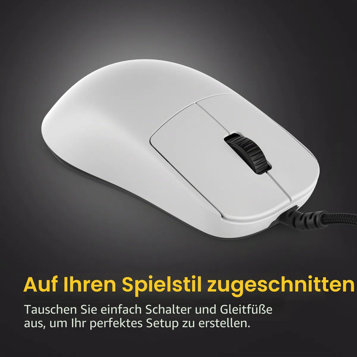 ENDGAME GEAR OP1 8k v2 Weiß – Esports Gaming Maus mit Kabel, 30K DPI optischem Sensor, 8000Hz Polling, austauschbaren Switches & Claw-Grip-Design | Leichte Esports Gaming-Maus, 30K DPI-Sensor, Hot-Swap-Schalter, Klauengriff, USB-FPS