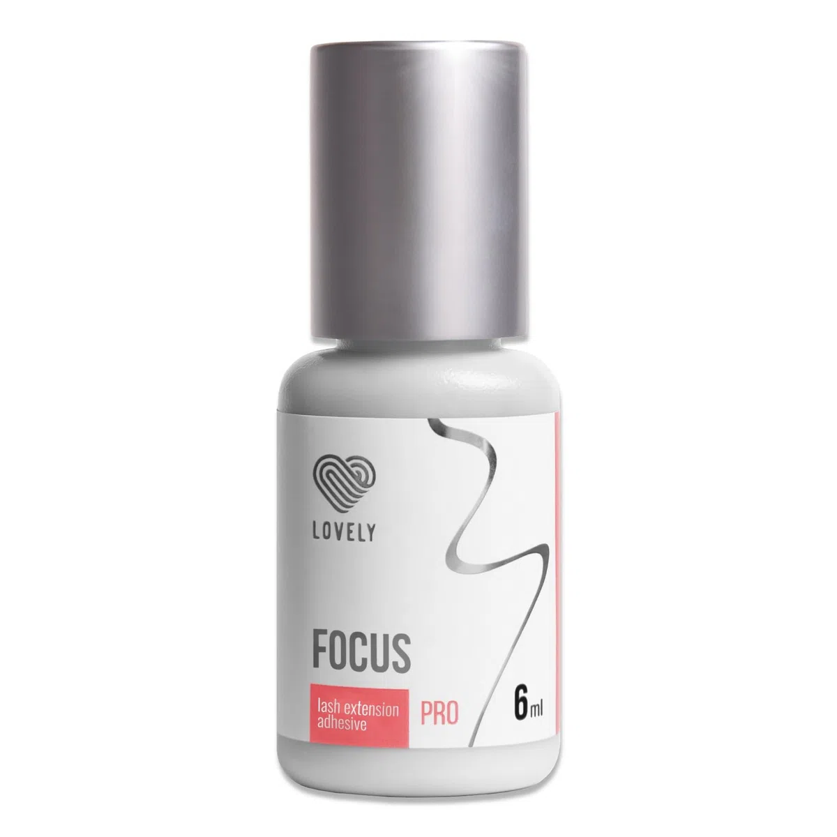 LOVELY Wimpernkleber FOCUS - schneller Kleber, Trocknungszeit: 0,5 Sekunden, 8 Wochen Haftkraft, beständig - Wimpernkleber für Wimpernverlängerung geeignet für Studios & Fremdanwendung - 6ml Schwarz