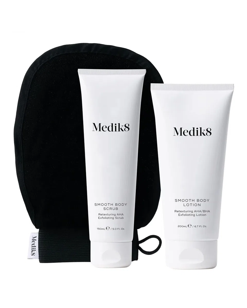MEDIK8 Smooth Body Exfoliating Kit (Smooth Body Scrub 150 ml + Smooth Body Lotion 200 ml)
