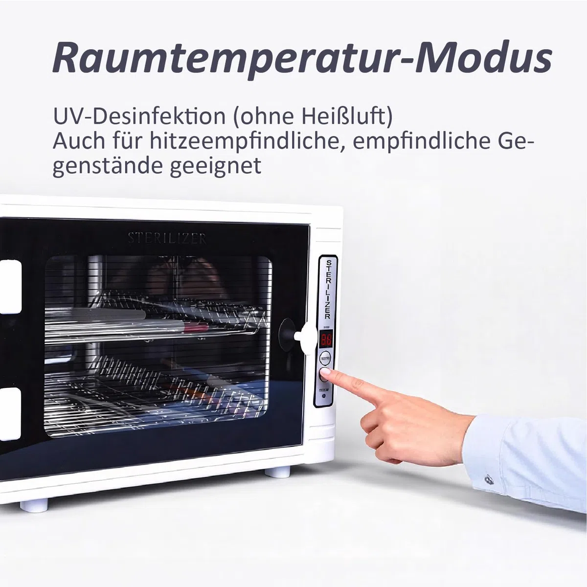 Kurflo UV Sterilisator, 12L mit hoher Kapazität Nagelwerkzeuge, UV & Ozon Doppel-Desinfektion – Smart Bedienung – Für Haushalt, Babyflaschen, Handtücher, Kosmetikstudio, Nagelsalon, Friseurbedarf