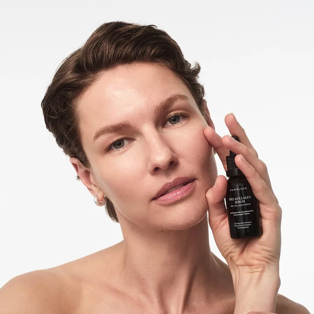 JUNGLÜCK Set Linien & Falten minimieren SPF 50 | Reinigungsöl + Pro-Kollagen Serum + Regenerierende Tagescreme SPF 50 – strafft & schützt vor UV