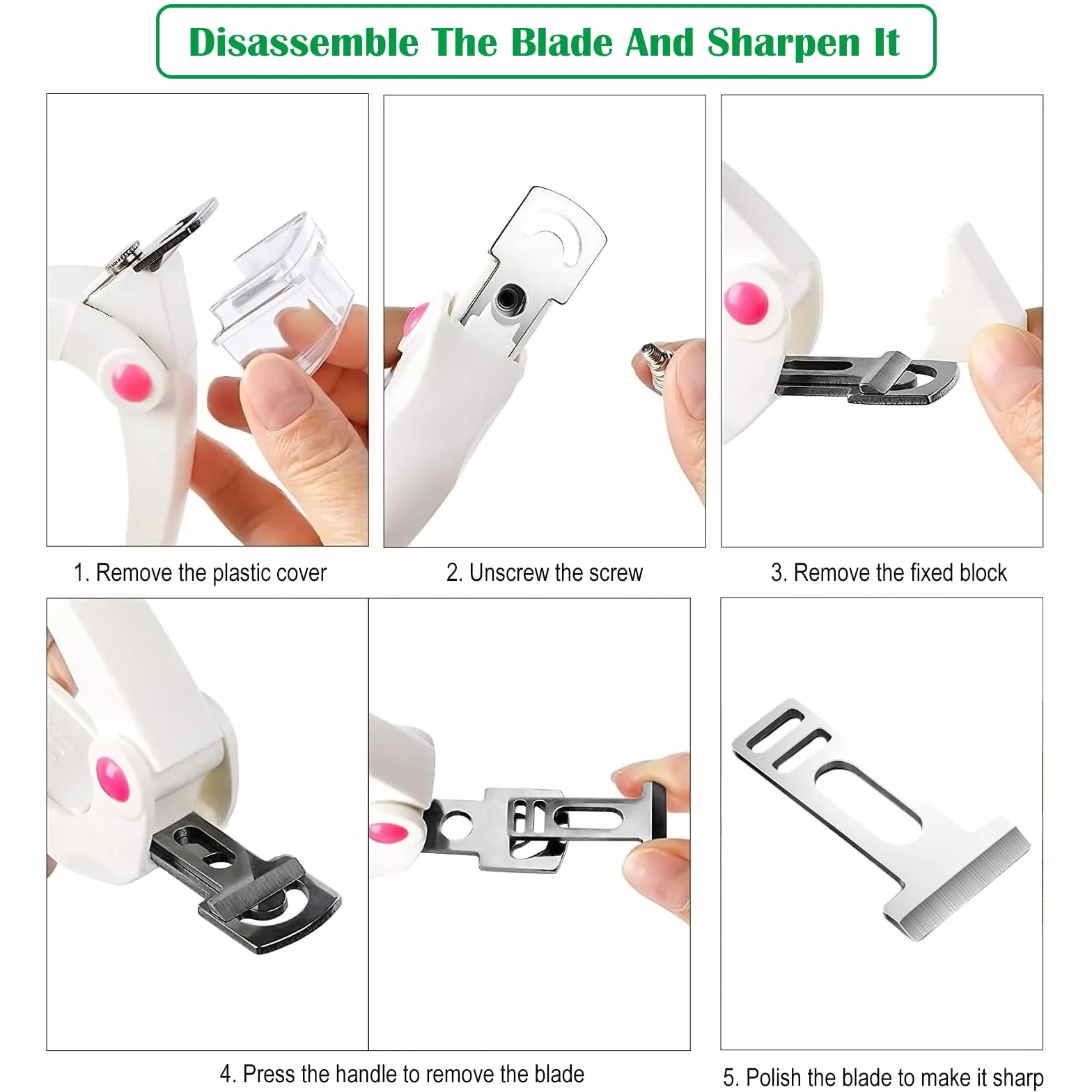 Nagelknipser für Kunstnägel & Gelnägel | Nagelschneider & Nagelclipper & Nagelzwicker & Fingernagel Knipser für Nägel Tips | Gelnägel Zubehör Nail Cutter/Clipper für Gel Nail Tip | Abnehmbare Klingen