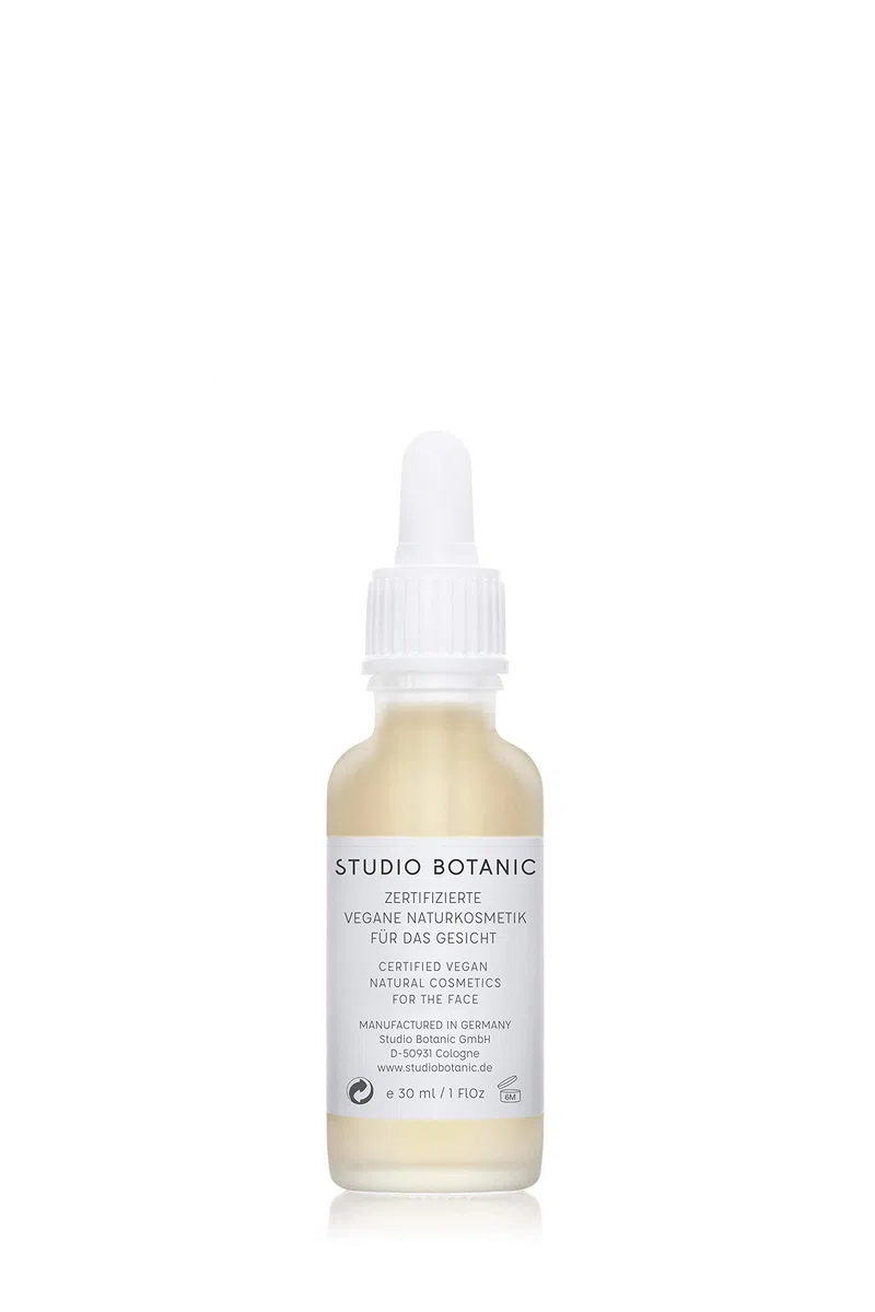 Studio Botanic Pflegeserum – Regenerierende Gesichtspflege mit BIO Hamamelisextrakt und BIO Rosenwasser – 30 ml Pipettenglasflasche – 100% Rein Natürlich – Zertifizierte Vegane Naturkosmetik