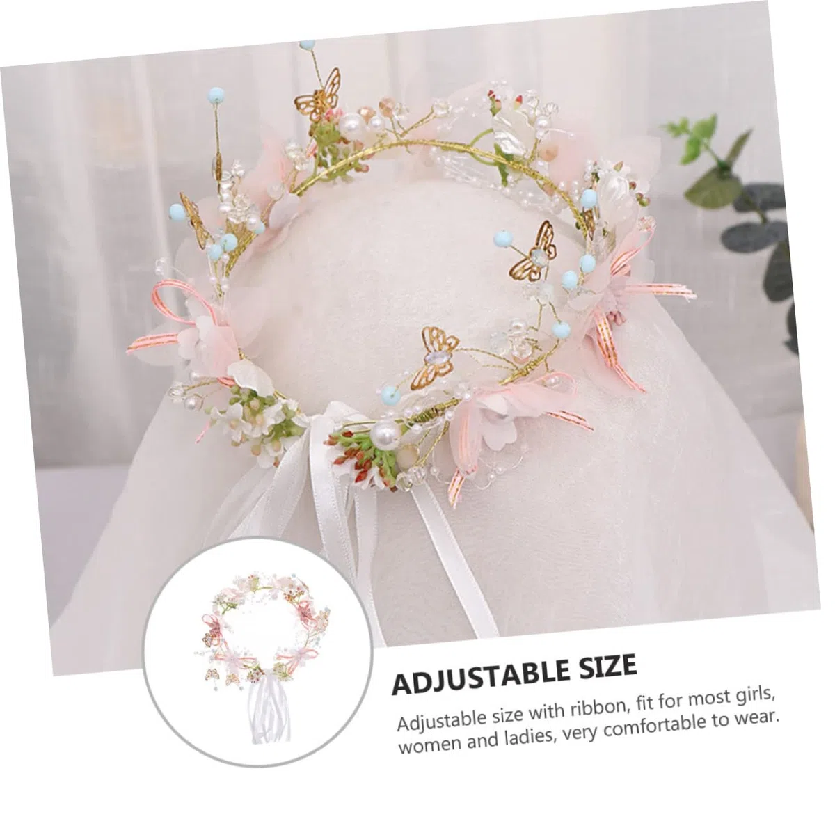 FRCOLOR 3stücke Braut Haarkranz Blumen Für Farbige Blumenwreath Als Haaraccessoire Für Strand Festival Fotografie Und Feiern Langlebig Und Rutschfest