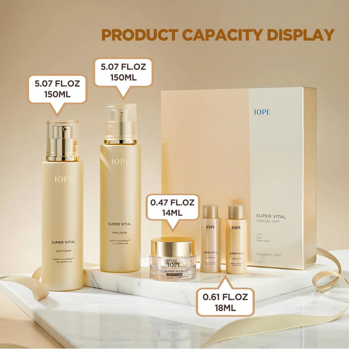 Korean Cosmetics Amore Pacific IOPE Super Vital Extra Feuchtmittel, 2-teiliges Set