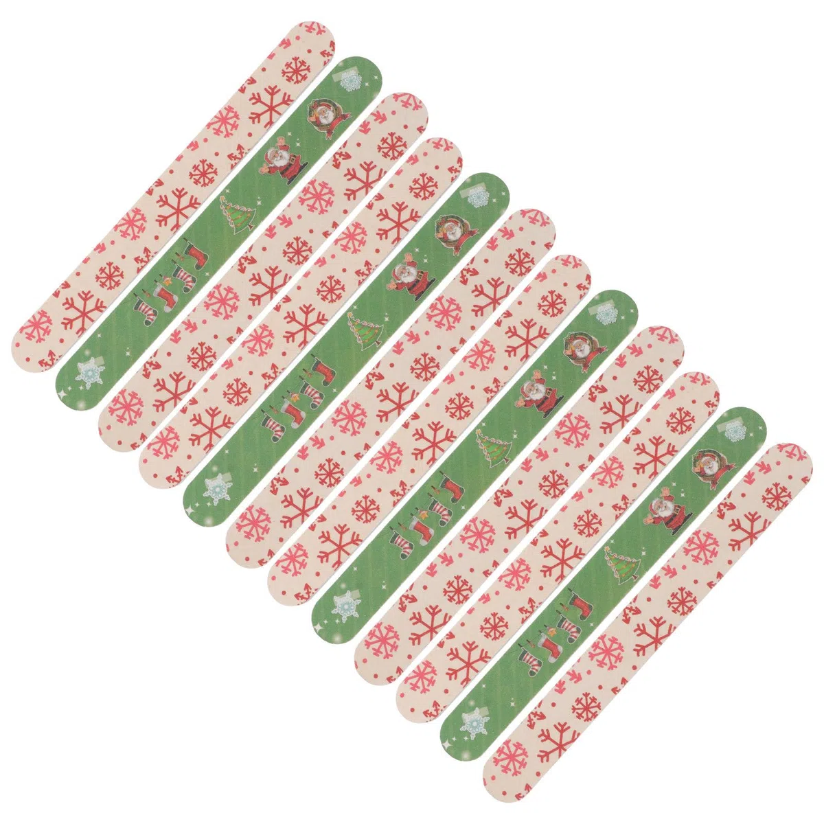 12 Stück Weihnachtsnagelfeilen mit Weihnachtsmotiv Profi Nagelfeilen aus Schmirgelpapier zum Entfernen von Kleber und Feilen von Falschen Nägeln für Selbstgemacht Zufälliger Stil