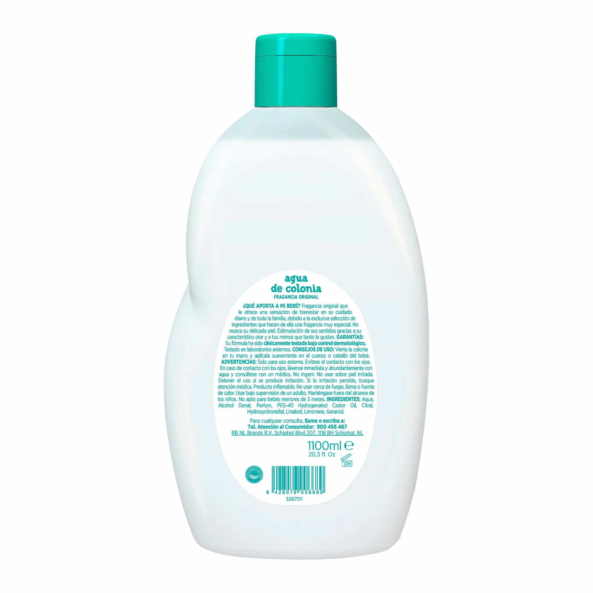 Nenuco Eau de Cologne, Original-Duft, mit weniger Alkohol, 1100 ml