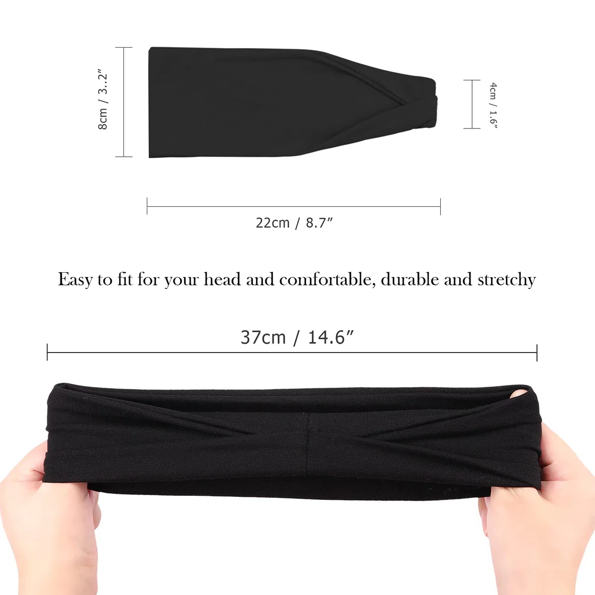 DRESHOW 6 Stück Damen Stirnband Kopfband Haarband Turban Elastische Stirnband Haarschmuck für Mädchen Alltag Yoga Sport Fitness