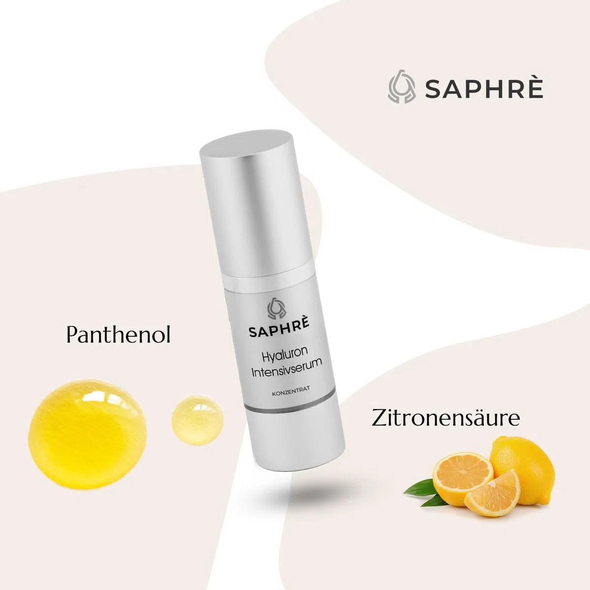 Hyaluron Intensivserum – Feuchtigkeitsbooster mit Kurz- & Langkettiger Hyaluronsäure, Panthenol & Xylitol – für Trockene & Reife Haut – 30 ml, Vegan
