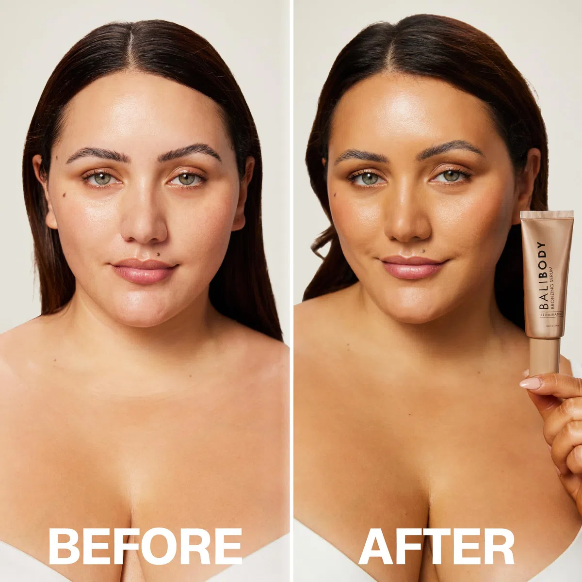 BALI BODY Bronzing Serum, warme Bronzetönung für Gesicht, angereichert mit Anti-Aging-Inhaltsstoffen, die die Haut pflegen, vegan und tierversuchsfrei (30 ml/29.9 ml)
