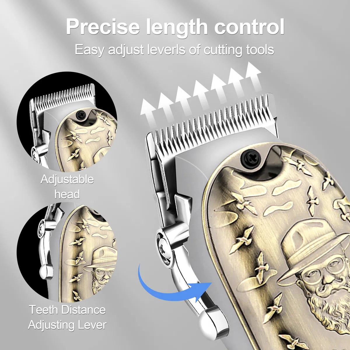Haarschneidemaschine Set für Männer, Haarschneidemaschine Trimmer mit LED-Anzeige, Professioneller Kabelloser Haarschneidemaschine Rasierer Bartschneidemaschine, Haarschneidemaschine für Männer