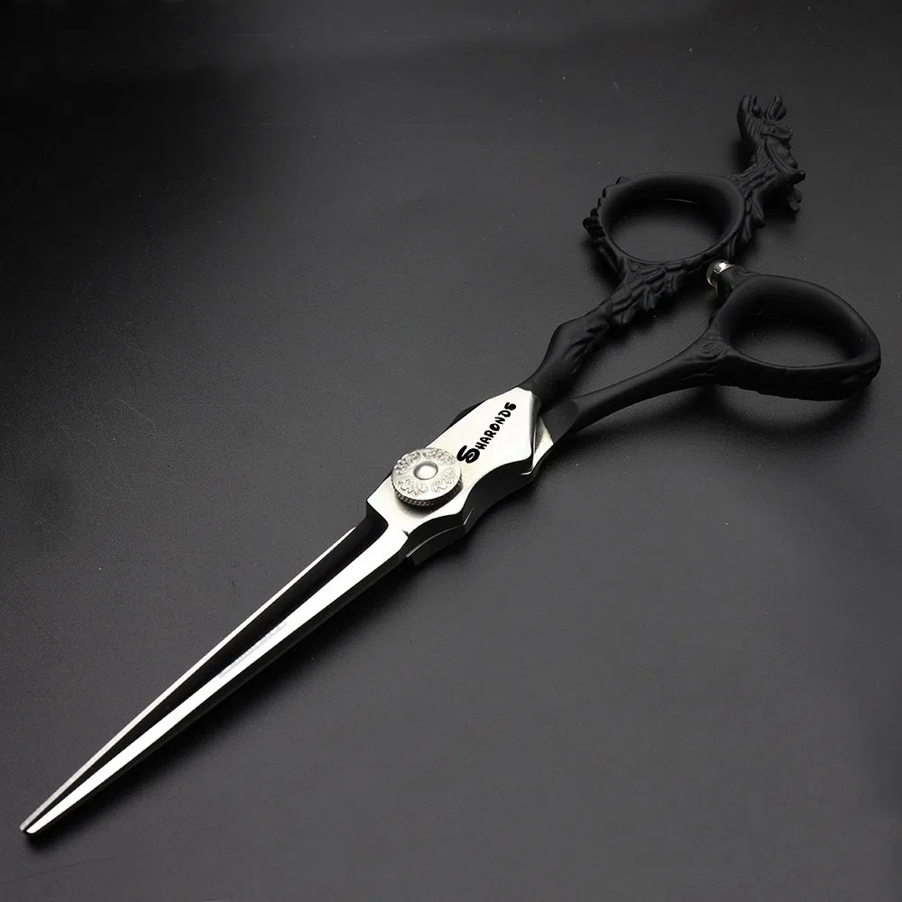 6 Zoll Friseursalon Professionelle Haarschere dünne Schere (6 Zoll Flach-B) | Japanischer Stahl 440C,Verstellbar, dauerhaft scharf