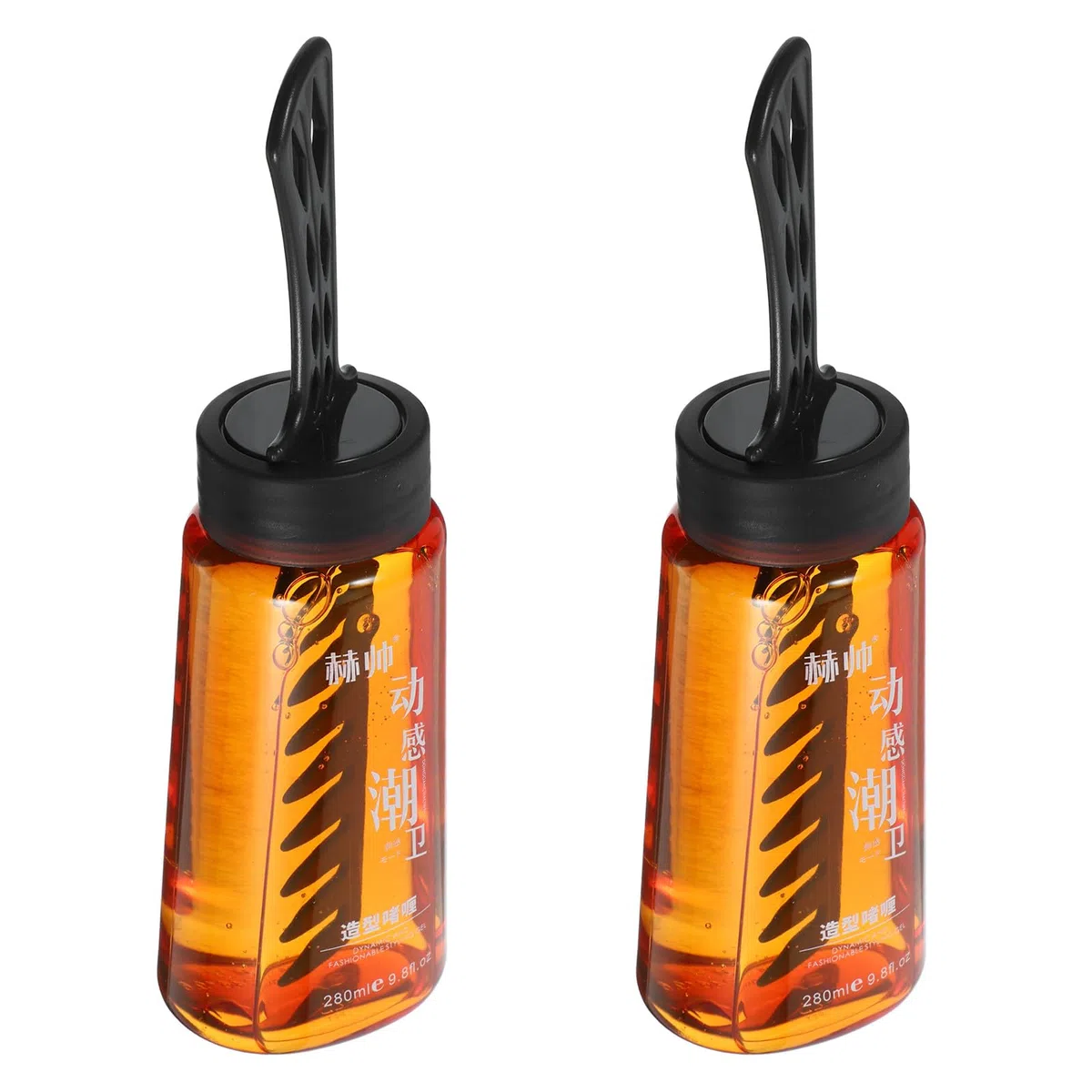 Haarstyling Gel für Herren mit Kamm, 2 Stück Braun Kunststoff | Reiseformat, Tägliche Anwendung zu Hause, Leicht zu Bedienen für Haarstyling