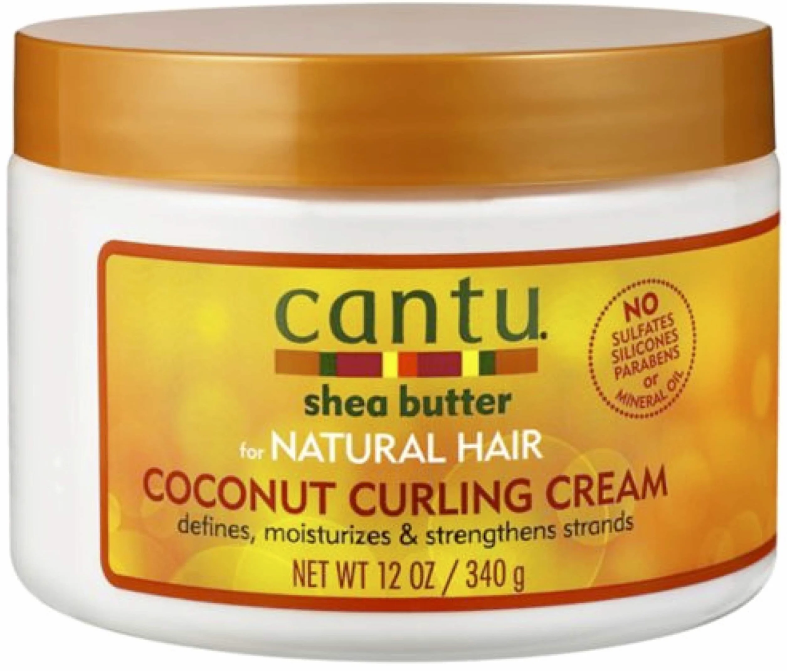 Cantu Coconut Curling Cream 12oz mit sulfatfreiem Shampoo & Conditioner 12oz & Sheabutter Feuchtigkeitsspendende Curl Activator Cream 12oz
