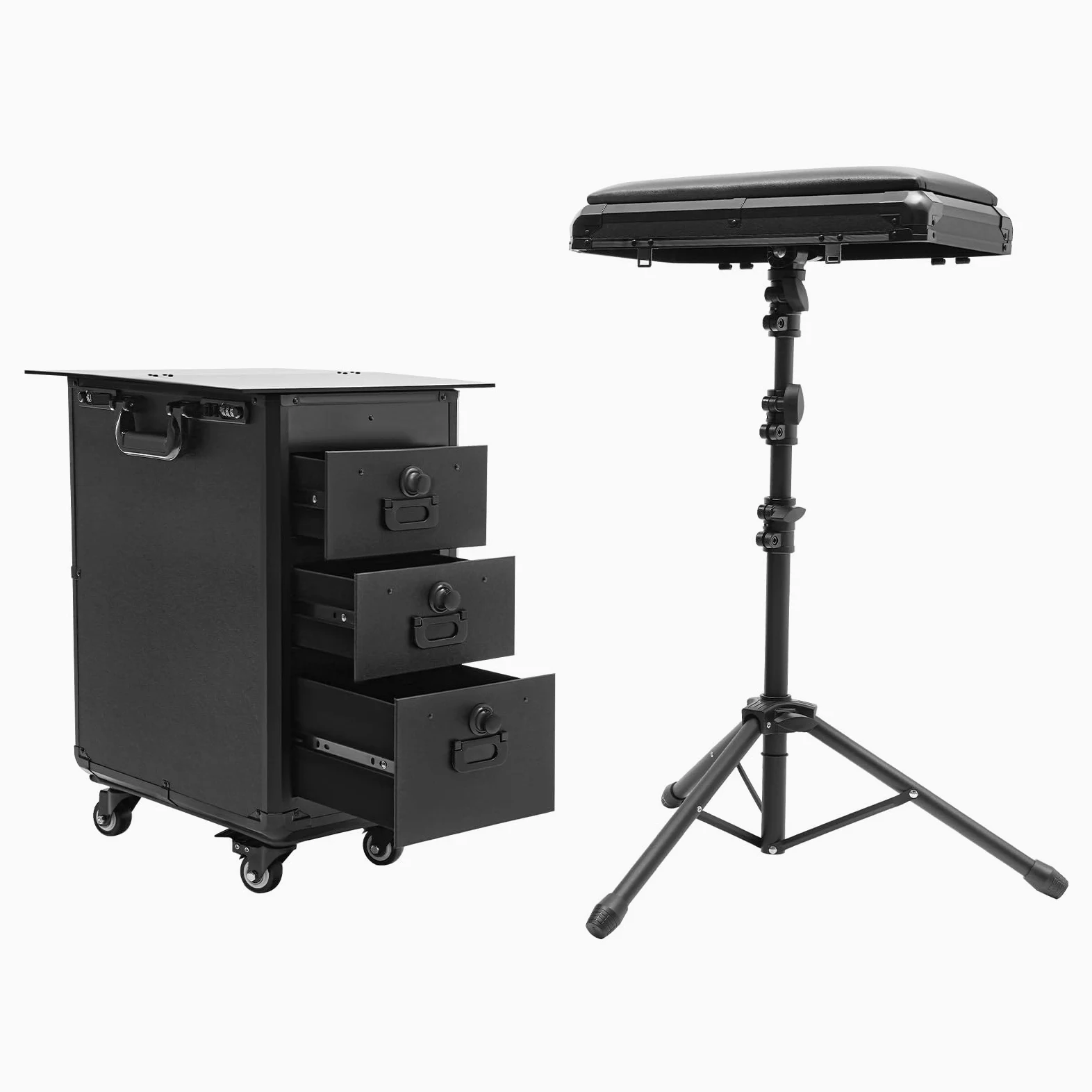 Kosmetik-Trolley & Kosmetikkoffer, Großer PC-Rollkoffer Für Friseur & Make-up Professioneller Schminkkoffer & Nagelkoffer, Multikoffer Als Makeup Train-Case (Modell 02 – Acrylplatte)