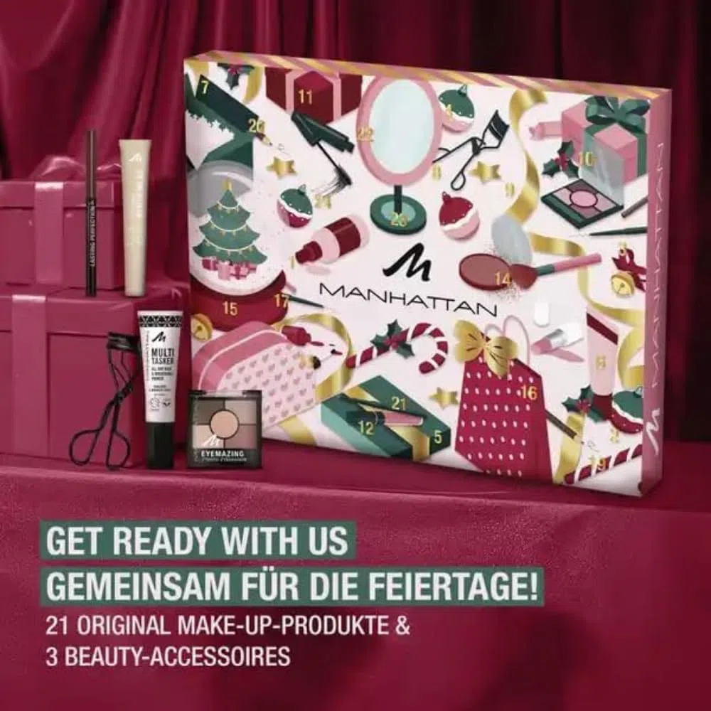 Manhattan Adventskalender 2025 Beauty Frauen Wert 200€, Beauty Kosmetik Advent Kalender, 24 Geschenke, Pflege Weihnachtskalender Frau, Adventkalender Damen