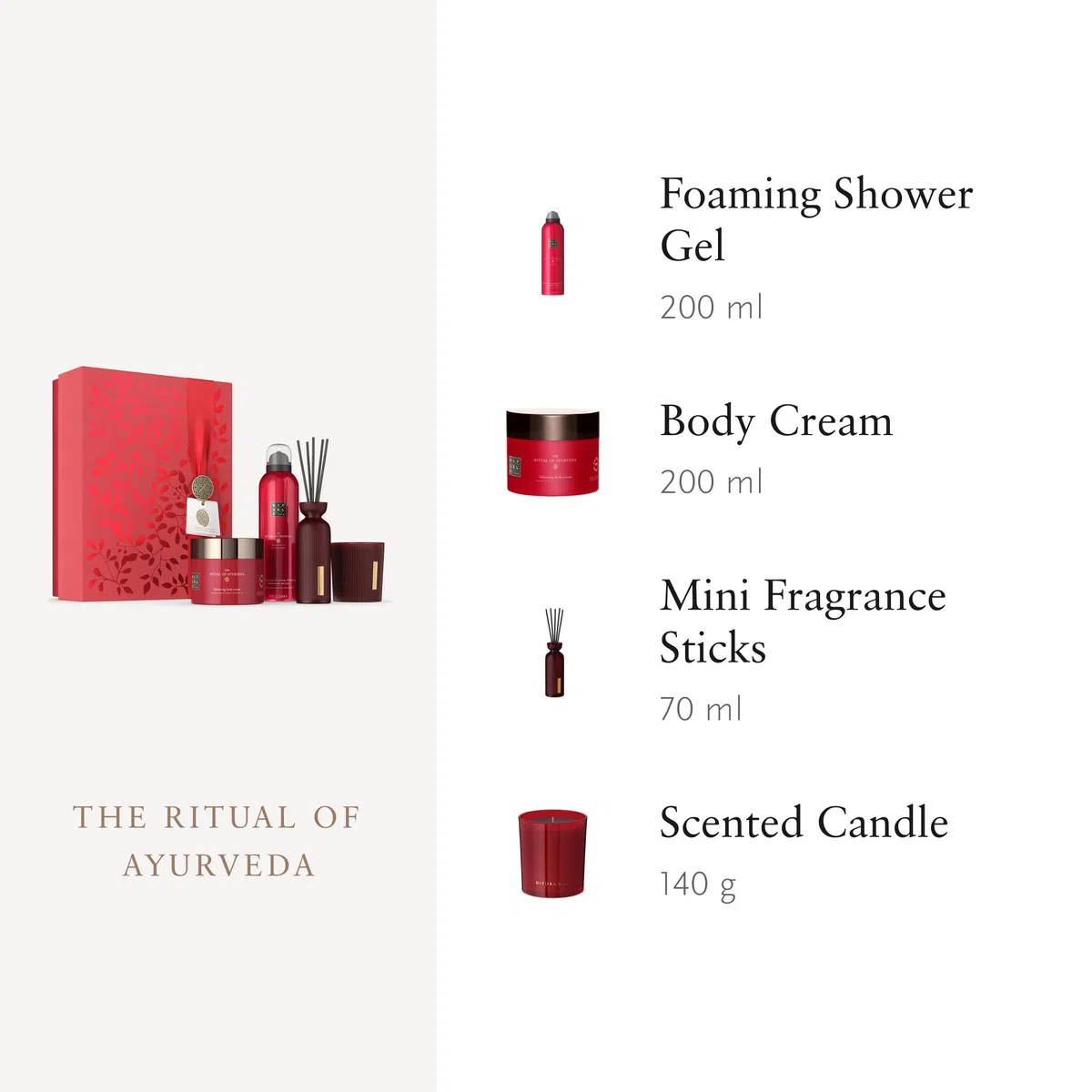 RITUALS Geschenkset Das Ritual des Ayurveda Large Körperpflegeprodukte indisches Rosen- Süßmandelöl Ausgleichender Duft