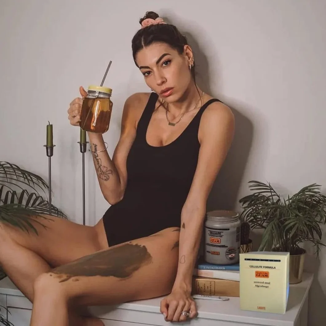 Guam, Algenfango Guam FIR, reduziert Cellulite und Adipositas, mit Turmalin für die Vorteile von Ferninfrarotstrahlen, Aktivwärme auf der Haut, Made in Italy, 500g Packung