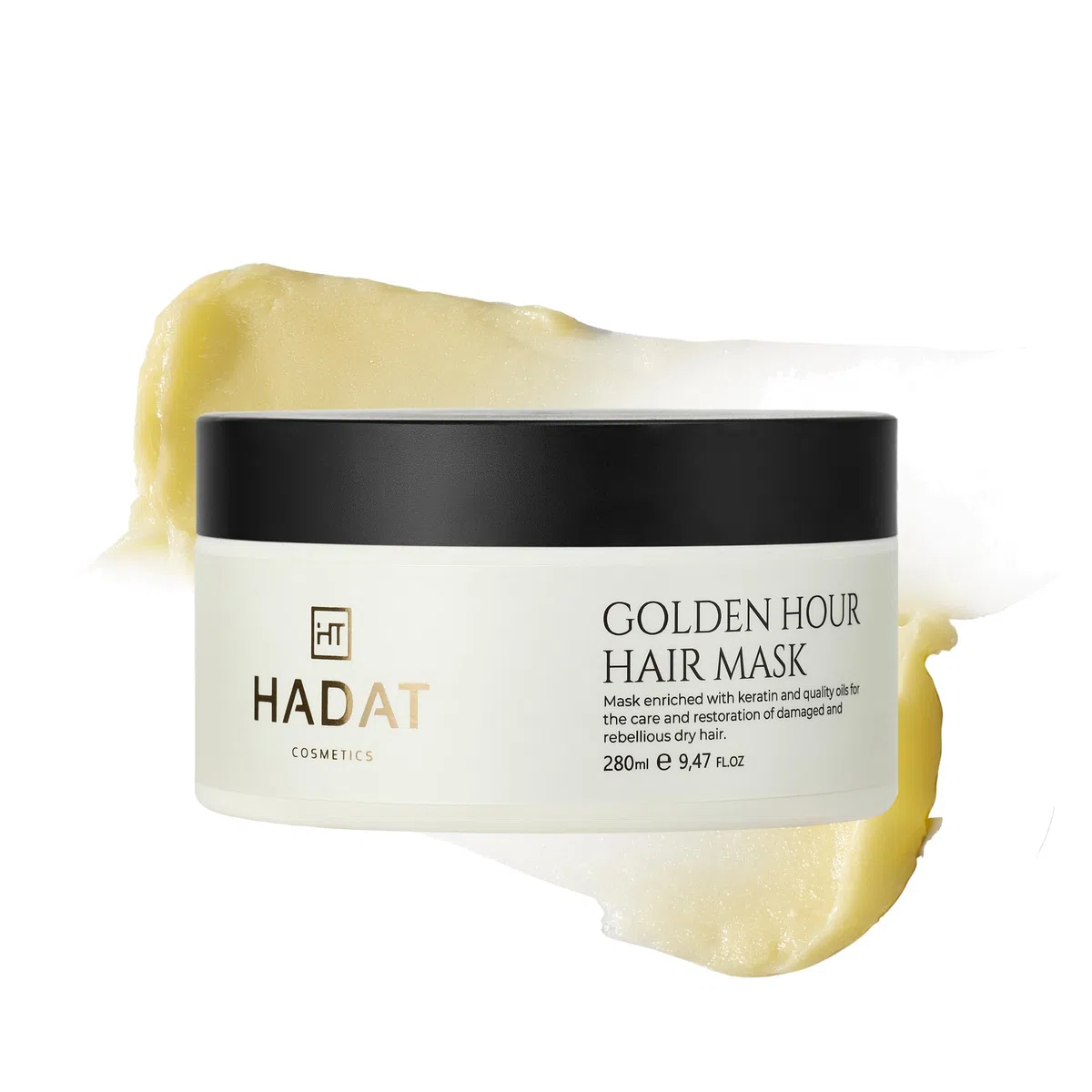HADAT Golden Hour Express Hair Mask – Premium Professionelle Haarpflege mit Pearl Powder – Intensive Feuchtigkeit für Trockenes und Geschädigtes Haar – Geschmeidigkeit – Salonqualität – Made in Israel