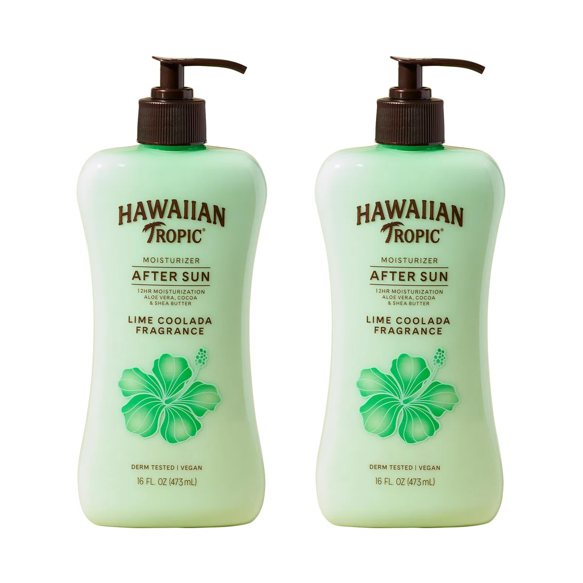 Hawaiian Tropic Lime Coolada Body Lotion and Daily Moisturizer After Sun, 16 Ounces - Pack of 2