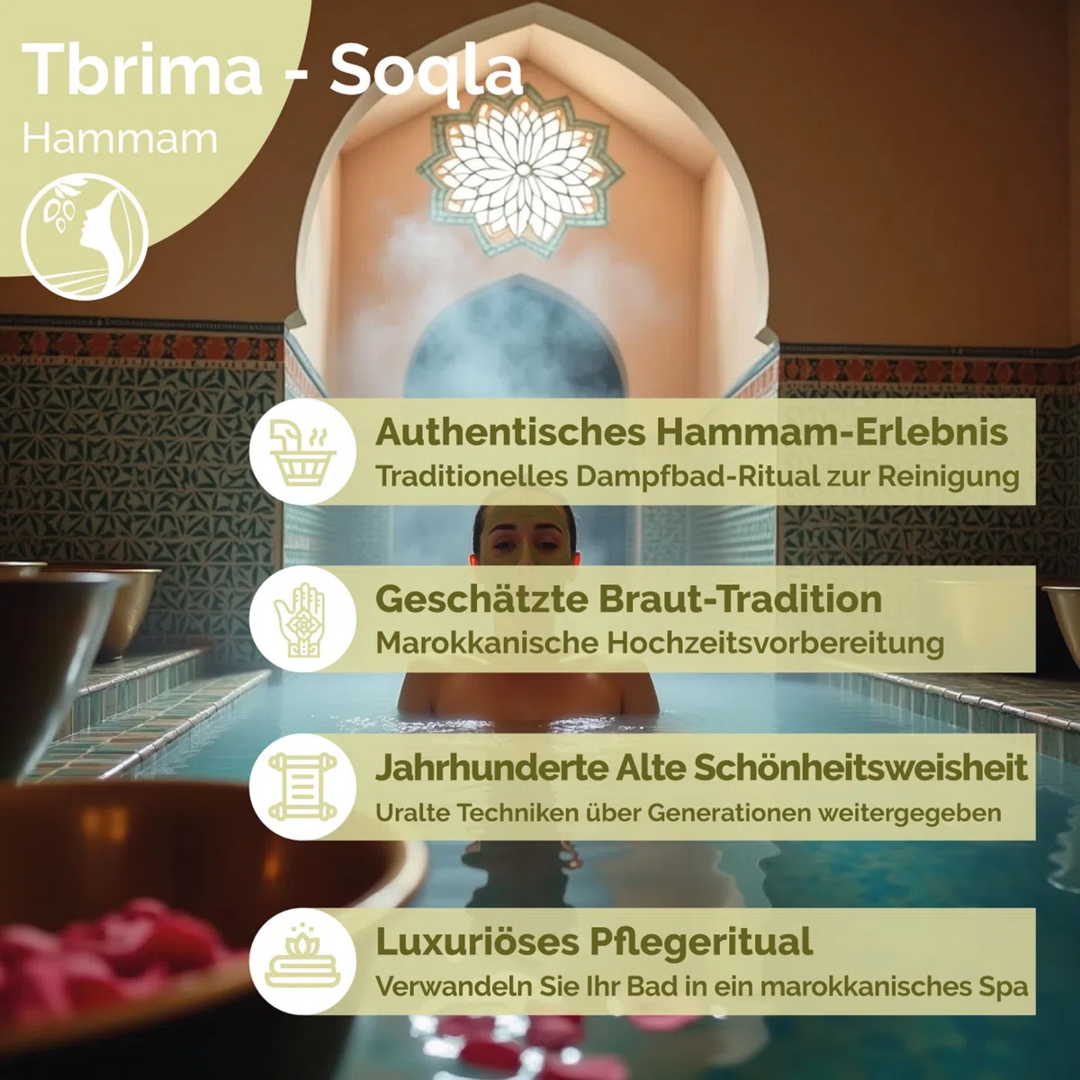Fatima's Garden Tebrima/Soqla Hammam Marokkanisches Peeling mit Aker Fassi Natürlich Revitalisierend 500g