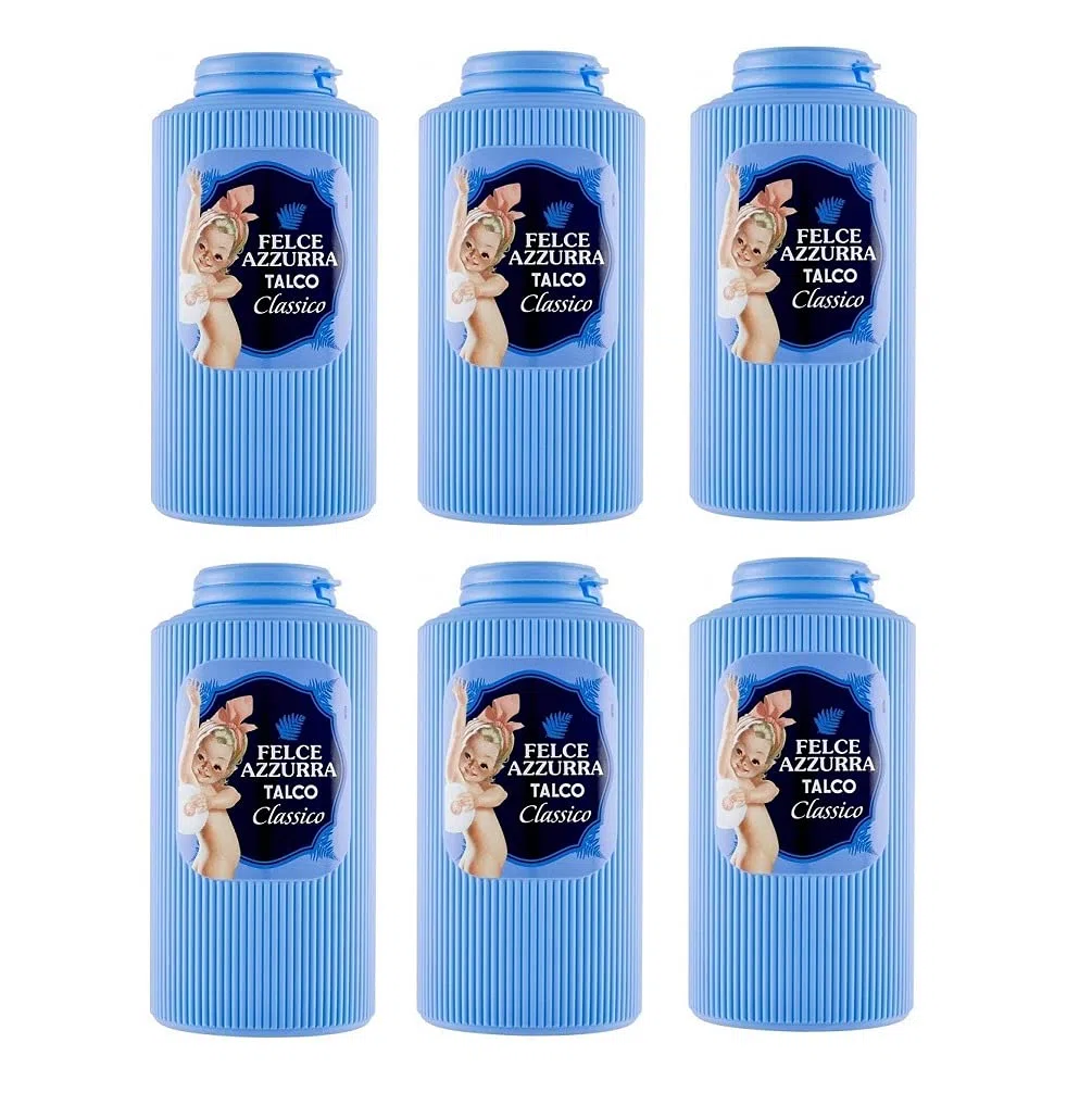 6x Paglieri Felce Azzurra Talco Classico Körperpuder Klassisch Talkum 500g