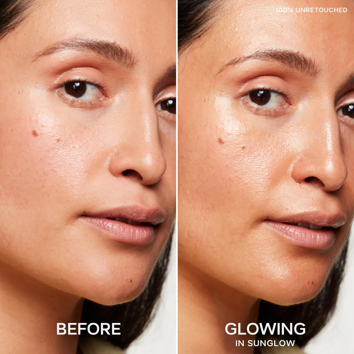 Saie Glowy Super Gel Light Highlighter - Luminizer und Foundation für strahlende Haut, angereichert mit Vitamin C + feuchtigkeitsspendendem Squalenöl, allein oder unter Make-up verwenden | Mehrzweck Hydrating Glow Serum Gel mit Squalanöl, Glitzerfreier fl